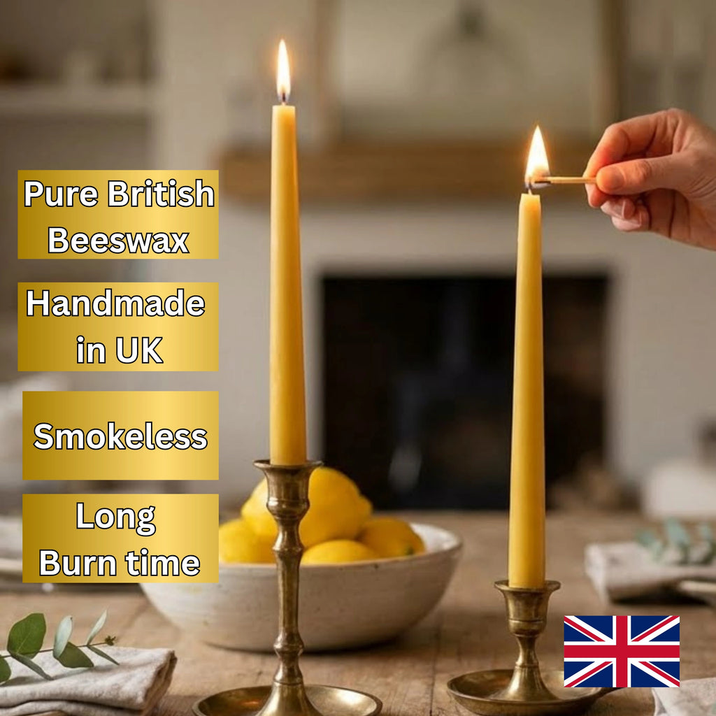 Wholesale  Pure Beeswax Taper Candles (set of 2) | 5 Colours