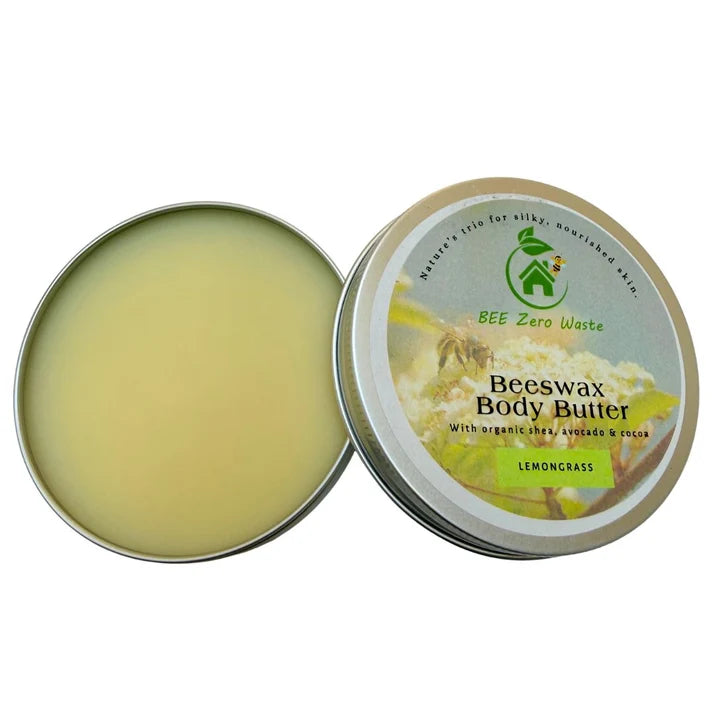 Plastic-free aluminum tin packaging for wholesale zero-waste body butter stockists.
