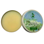Natural skincare display featuring organic shea and cocoa butter beeswax moisturiser for retail shops.