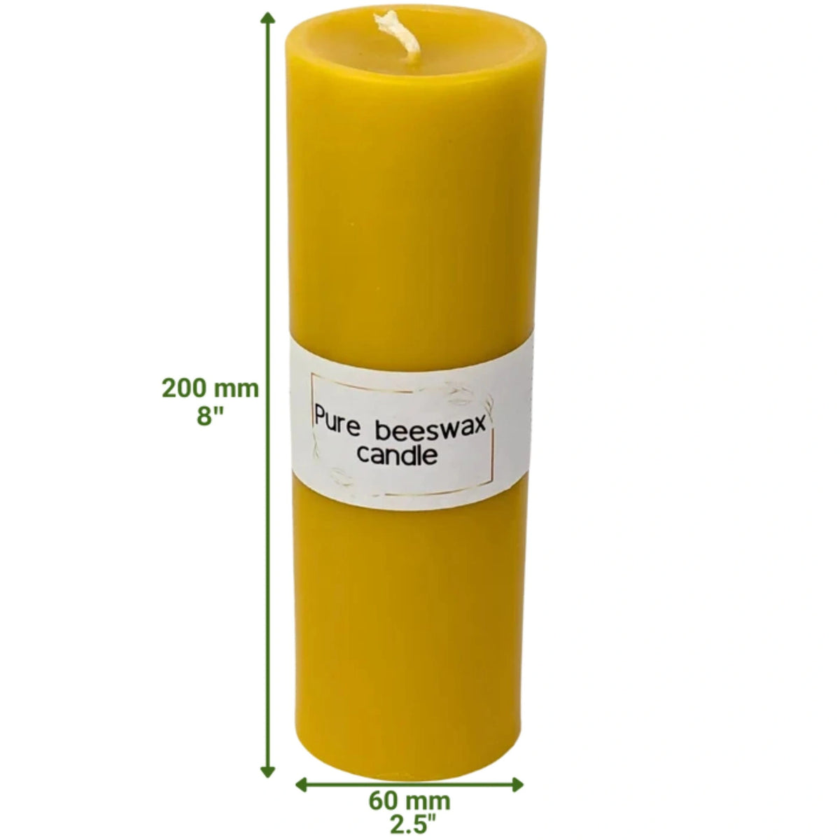 Boutique-ready pure beeswax pillar candles available in bulk for sustainable home fragrance stockists.