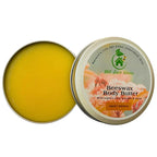 Cruelty-free 100% natural beeswax body butter formulated without synthetic fragrances or water fillers.