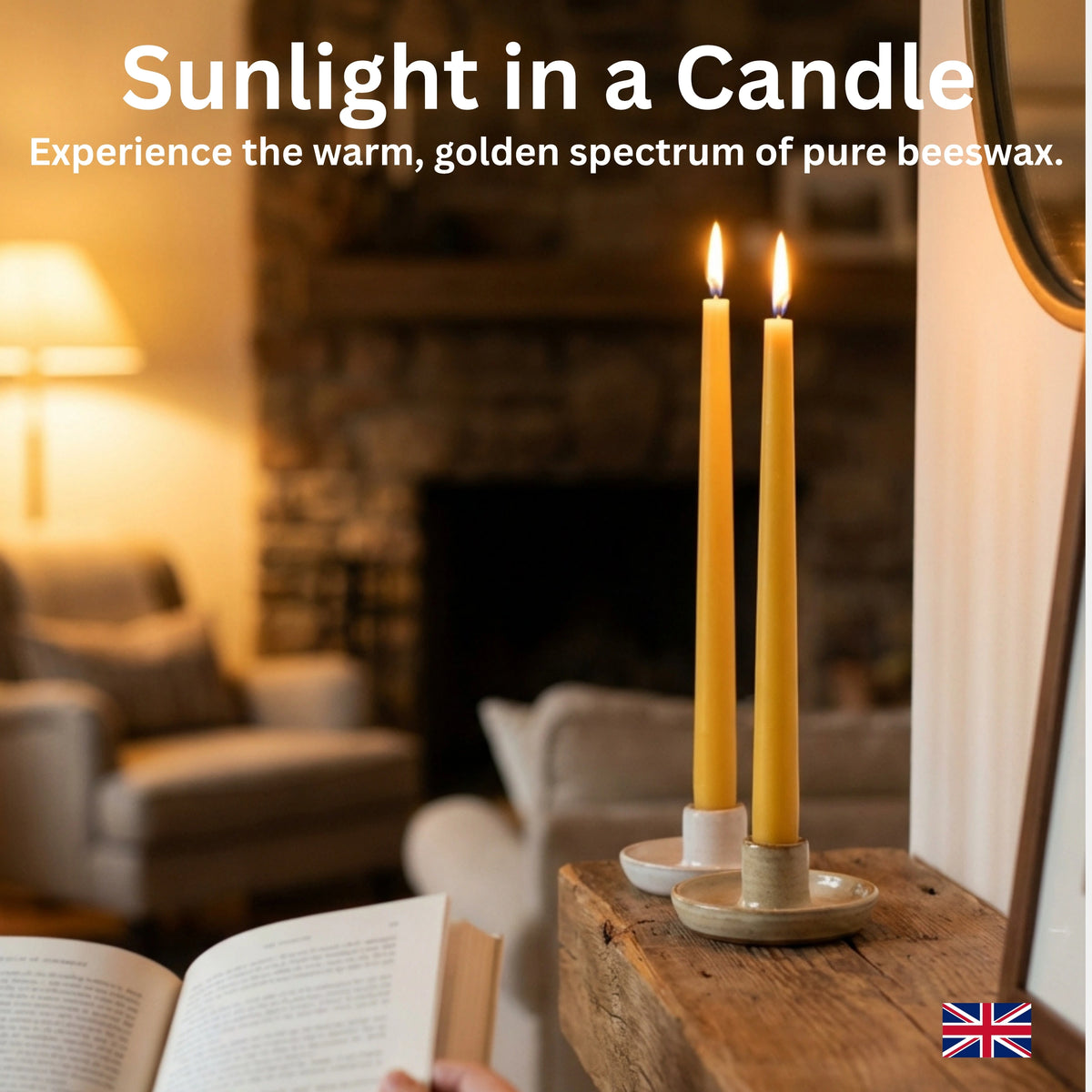 Wholesale  Pure Beeswax Taper Candles (set of 2) | 5 Colours