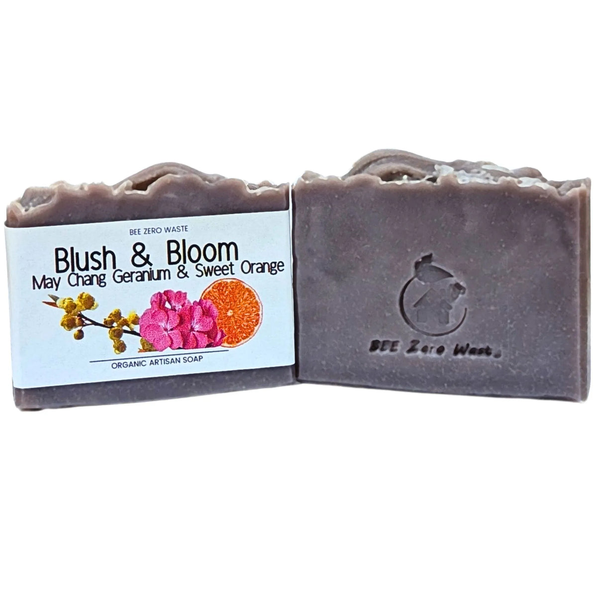 Hand-poured natural clay and botanical powder soap offering plastic-free skincare.