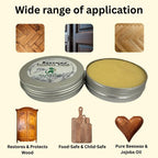 Wholesale natural beeswax furniture polish packed in recyclable aluminum tins for B2B retail supply.